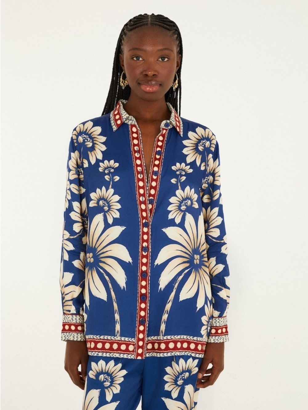 Farm Rio: Blue Luna Collared Lenzing
Ecovero Viscose Pajama Shirt